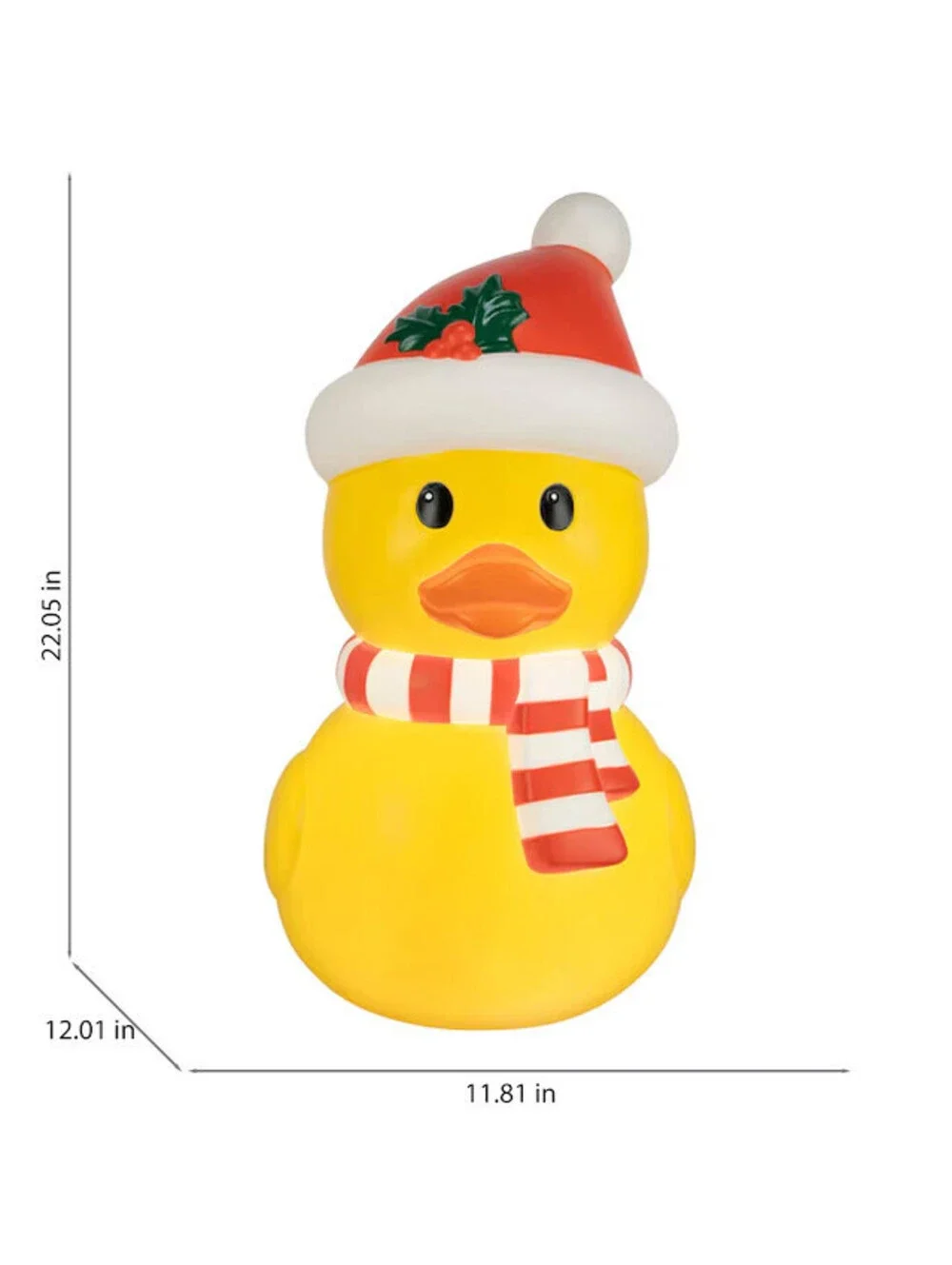 Holiday Living 22-in LED Christmas Rubber Duck Blow Mold Jeep Retro Vintage